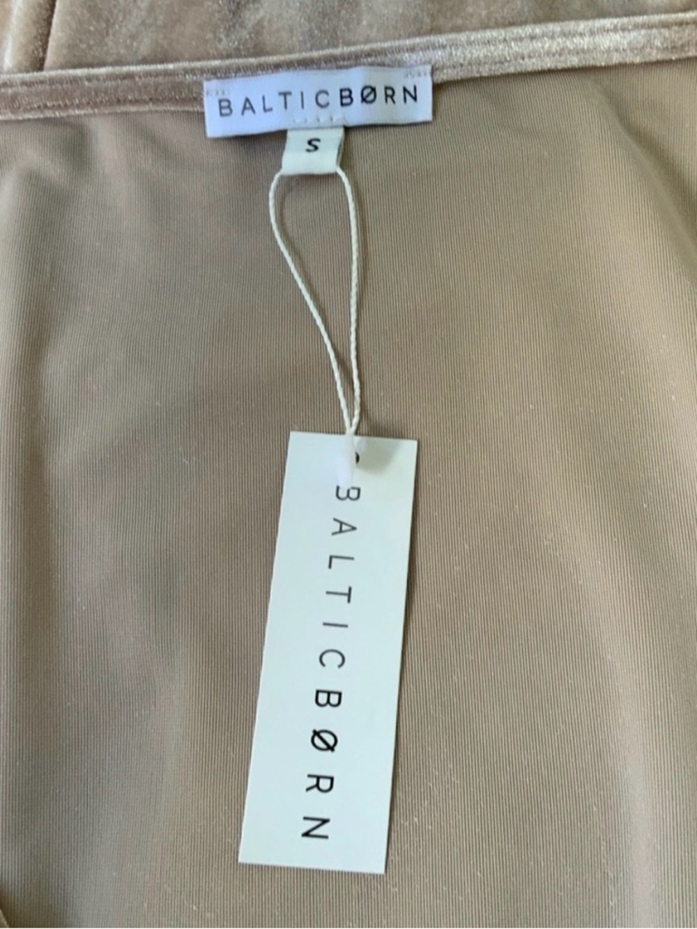 NWT BALTIC BORN Velvet Wrap Maxi Dress Taupe Tan Small - Picture 12 of 14